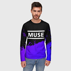 Лонгслив мужской Muse purple grunge, цвет: 3D-принт — фото 2