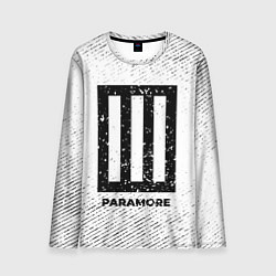 Лонгслив мужской Paramore с потертостями на светлом фоне, цвет: 3D-принт