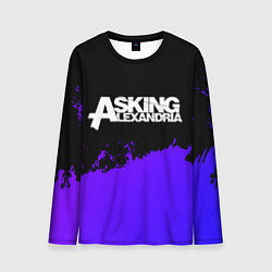 Лонгслив мужской Asking Alexandria purple grunge, цвет: 3D-принт