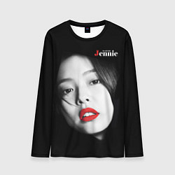 Лонгслив мужской Blackpink Jennie Red lips, цвет: 3D-принт