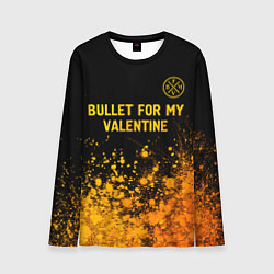 Мужской лонгслив Bullet For My Valentine - gold gradient: символ св