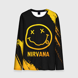 Лонгслив мужской Nirvana - gold gradient, цвет: 3D-принт