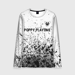 Лонгслив мужской Poppy Playtime glitch на светлом фоне: символ свер, цвет: 3D-принт