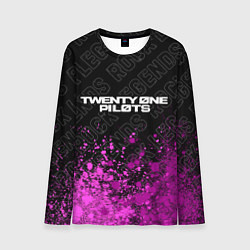 Лонгслив мужской Twenty One Pilots rock legends: символ сверху, цвет: 3D-принт