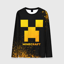 Лонгслив мужской Minecraft - gold gradient, цвет: 3D-принт