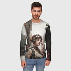 Лонгслив мужской Городская разведчица, цвет: 3D-принт — фото 2