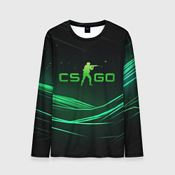 Лонгслив мужской CS GO green logo, цвет: 3D-принт