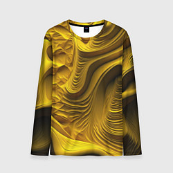 Лонгслив мужской Объемная желтая текстура, цвет: 3D-принт