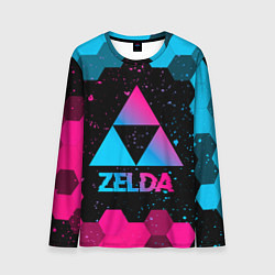 Лонгслив мужской Zelda - neon gradient, цвет: 3D-принт