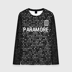 Мужской лонгслив Paramore glitch на темном фоне: символ сверху