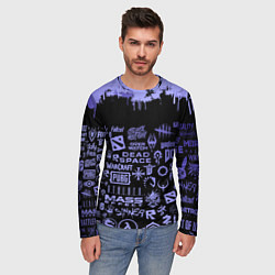 Лонгслив мужской Games pattern, цвет: 3D-принт — фото 2