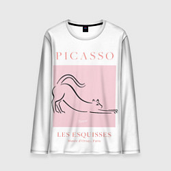 Лонгслив мужской Кот - Пабло Пикассо, цвет: 3D-принт