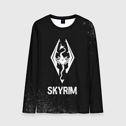 Лонгслив мужской Skyrim glitch на темном фоне, цвет: 3D-принт