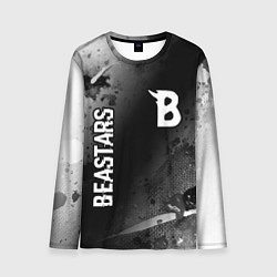 Лонгслив мужской Beastars glitch на темном фоне: надпись, символ, цвет: 3D-принт