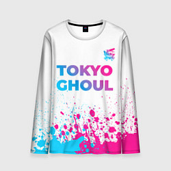 Лонгслив мужской Tokyo Ghoul neon gradient style: символ сверху, цвет: 3D-принт