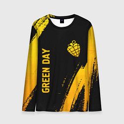 Мужской лонгслив Green Day - gold gradient: надпись, символ