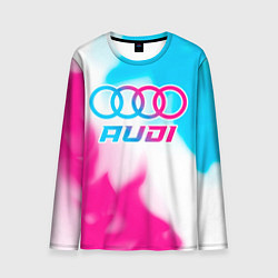 Лонгслив мужской Audi neon gradient style, цвет: 3D-принт