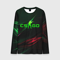 Лонгслив мужской CSGO green logo, цвет: 3D-принт