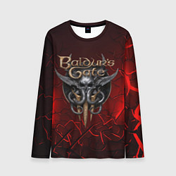 Лонгслив мужской Baldurs Gate 3 logo red, цвет: 3D-принт