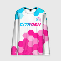 Лонгслив мужской Citroen neon gradient style: символ сверху, цвет: 3D-принт