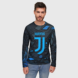 Лонгслив мужской Juventus blue logo, цвет: 3D-принт — фото 2