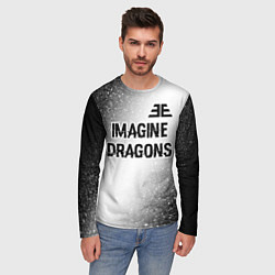 Лонгслив мужской Imagine Dragons glitch на светлом фоне: символ све, цвет: 3D-принт — фото 2