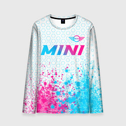 Лонгслив мужской Mini neon gradient style: символ сверху, цвет: 3D-принт