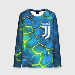 Мужской лонгслив Juventus blue green neon