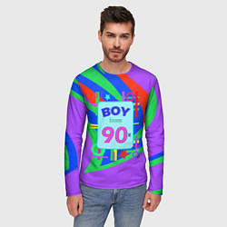 Лонгслив мужской Мальчик из 90-х, цвет: 3D-принт — фото 2