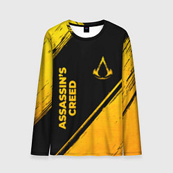 Мужской лонгслив Assassins Creed - gold gradient: надпись, символ