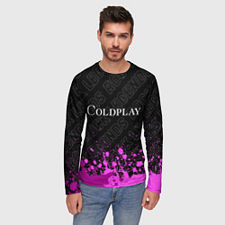 Лонгслив мужской Coldplay rock legends: символ сверху, цвет: 3D-принт — фото 2