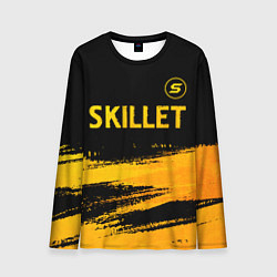 Лонгслив мужской Skillet - gold gradient: символ сверху, цвет: 3D-принт