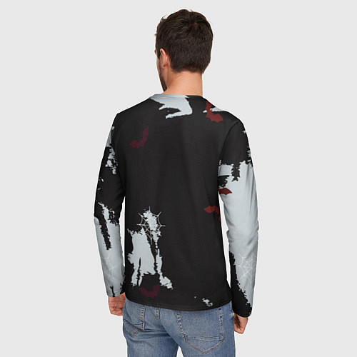 Мужской лонгслив Ночные приключения / 3D-принт – фото 4