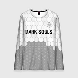 Лонгслив мужской Dark Souls glitch на светлом фоне: символ сверху, цвет: 3D-принт