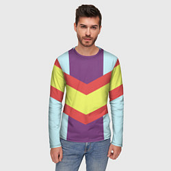 Лонгслив мужской Винтажный цвет 60 годов, цвет: 3D-принт — фото 2