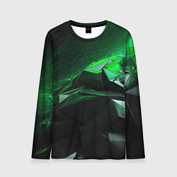 Мужской лонгслив Green abstract geometry