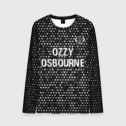 Лонгслив мужской Ozzy Osbourne glitch на темном фоне посередине, цвет: 3D-принт