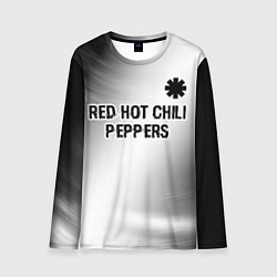 Мужской лонгслив Red Hot Chili Peppers glitch на светлом фоне посер