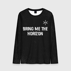 Мужской лонгслив Bring Me the Horizon glitch на темном фоне посеред