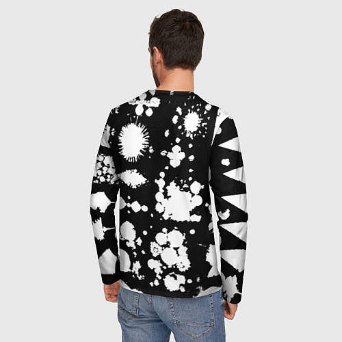 Мужской лонгслив Фантазийный космический паттерн / 3D-принт – фото 4