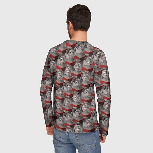 Мужской лонгслив Хор котов / 3D-принт – фото 4