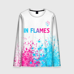 Лонгслив мужской In Flames neon gradient style посередине, цвет: 3D-принт