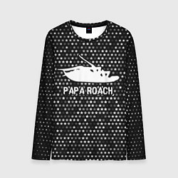 Лонгслив мужской Papa Roach glitch на темном фоне, цвет: 3D-принт
