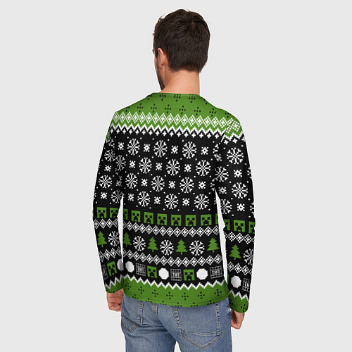 Мужской лонгслив Minecraft christmas sweater / 3D-принт – фото 4