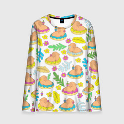 Лонгслив мужской Капибары на отдыхе, цвет: 3D-принт