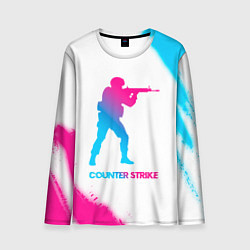 Лонгслив мужской Counter Strike neon gradient style, цвет: 3D-принт