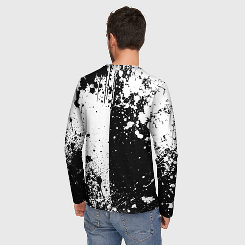 Мужской лонгслив Ведьмак - знаки и брызги / 3D-принт – фото 4