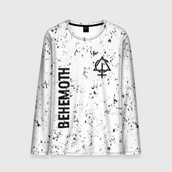 Лонгслив мужской Behemoth glitch на светлом фоне вертикально, цвет: 3D-принт