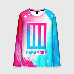 Лонгслив мужской Paramore neon gradient style, цвет: 3D-принт