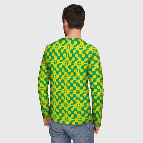 Мужской лонгслив Паттерн из трансформированных геометрических фигур / 3D-принт – фото 4
